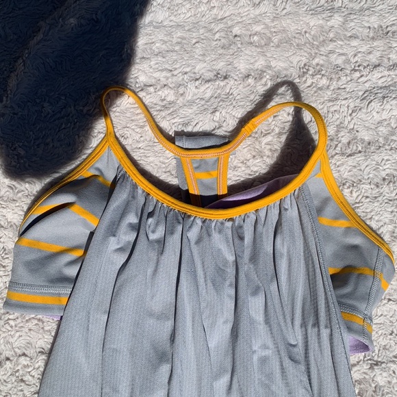Grey and deep yellow Lululemon tank top - Picture 2 of 3